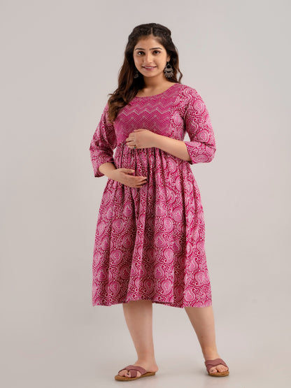 Women Maternity and Feeding Kurta
Rayon Maternity and Feeding Kurta under 500
Rayon Printed Cotton
convenient side zippers 