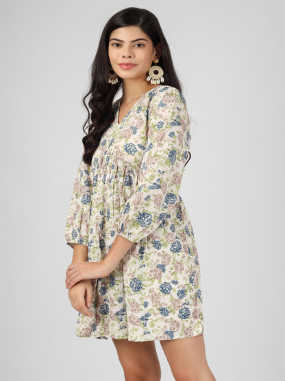 Floral Printed Fit and Flare Dress
Tie-up knot at front
Floral Printed Fit and Flare Dress UNDER 500