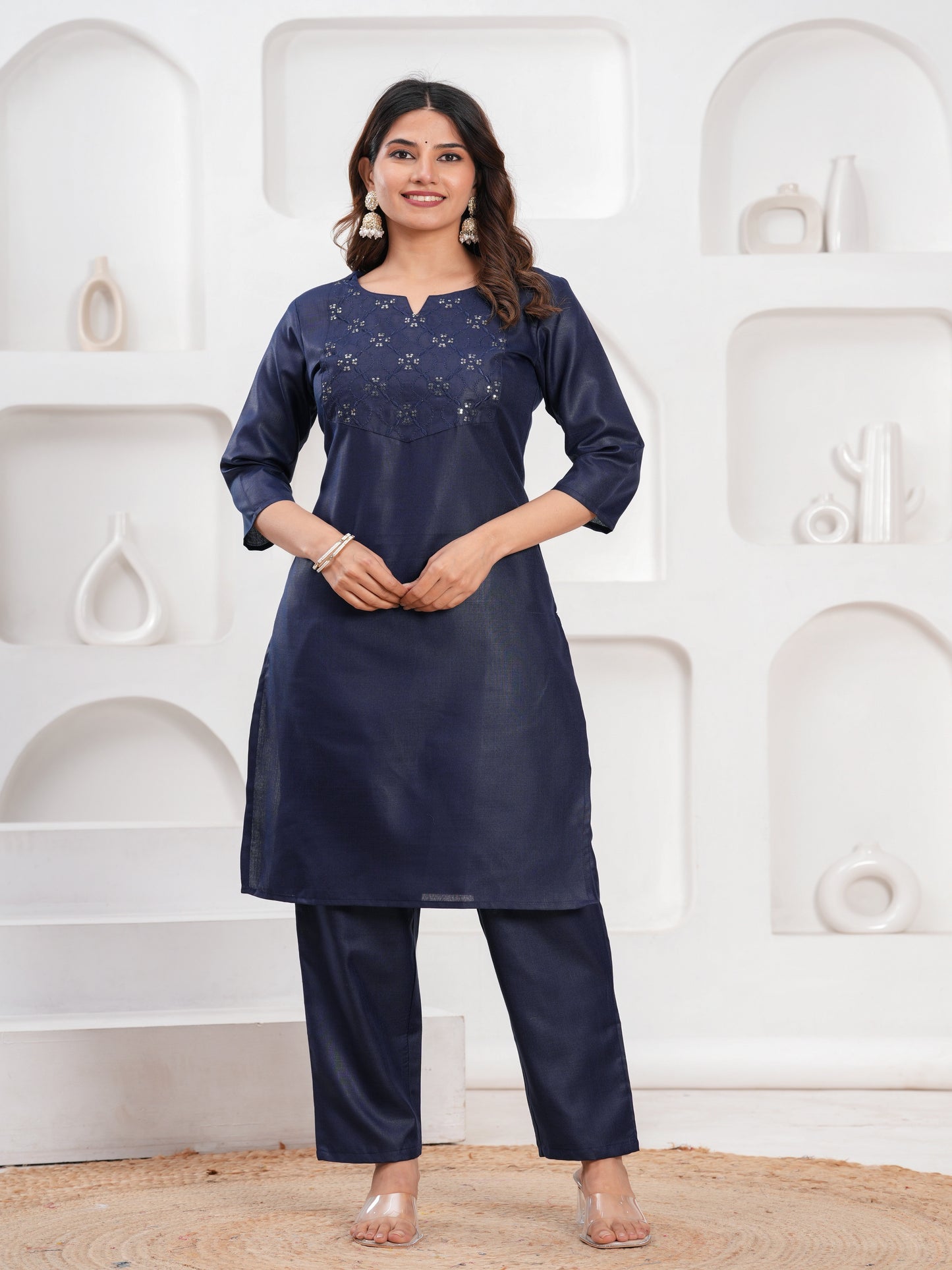 women embroidery kurta set, straight casual kurta set, embroidery suit set, Embroidered kurta set under 800