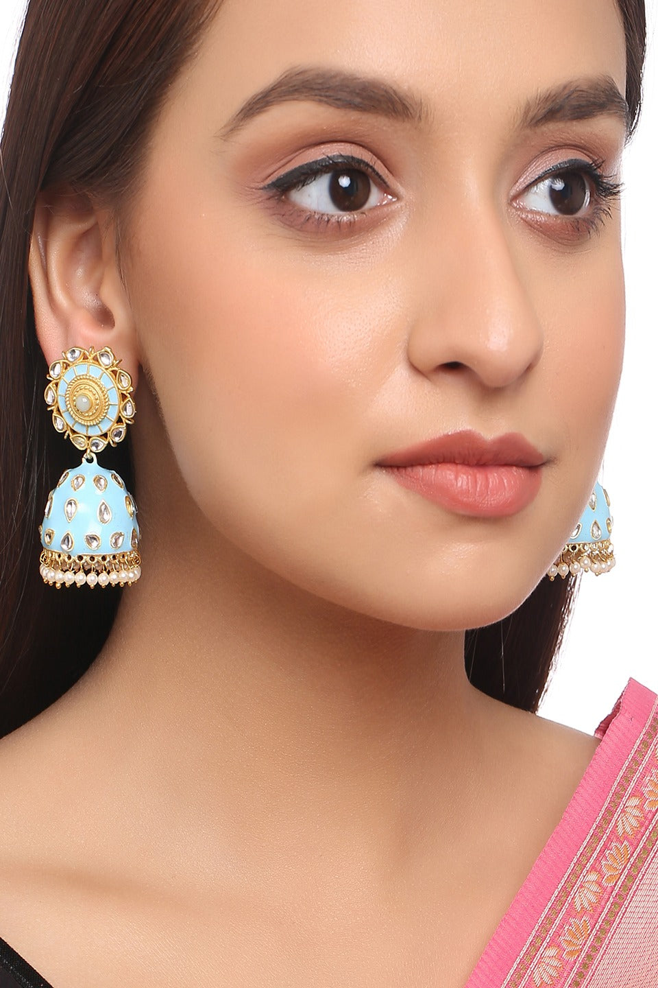 Indian ear danglers | Sterling silver long earrings | Ethnic danglers |  Jhumka — Discovered